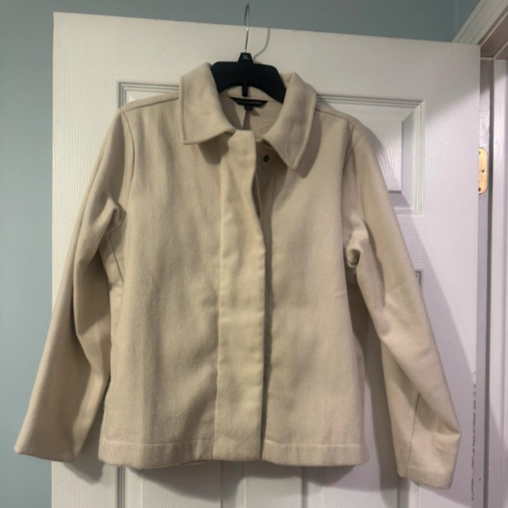 Banana Republic Cream Pea Coat